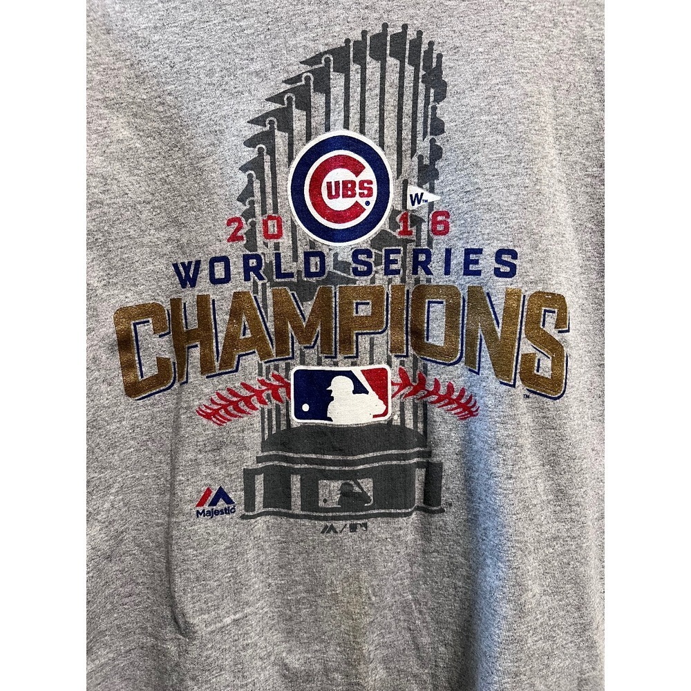 Delta Pro Weight Cubs 2016 World‎ Series Champions T-Shirt Gray XL